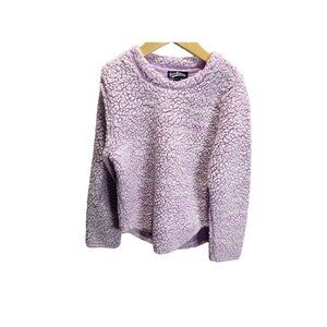 Freshman Girls M 8/10 Purple Sherpa Pullover Sweater Long Sleeved Casual